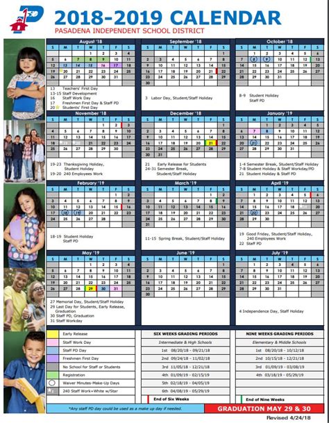 Pasadena Unified School District Calendar 2024 - Schoolcalendars.net