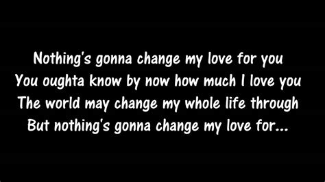 Glenn Medeiros - Nothing's gonna change my love for you (lyrics) - YouTube