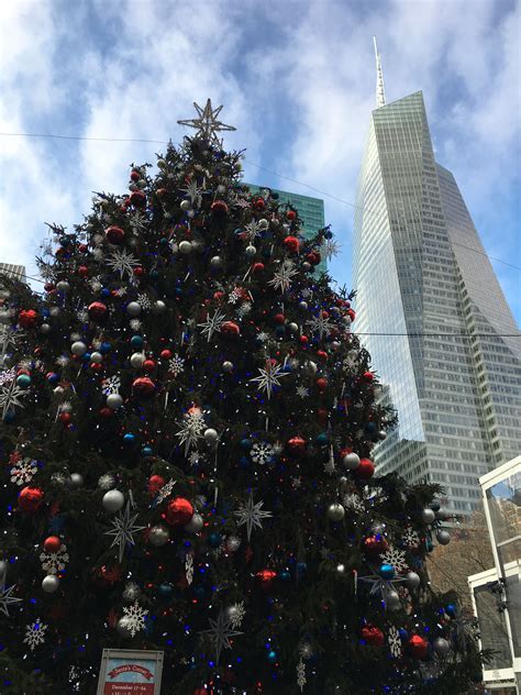 Bryant Park Christmas tree | Favorite city, I love ny, City view