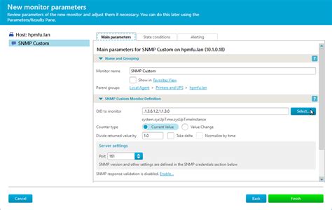 Creating your first SNMP monitor | IPHost Network Monitor