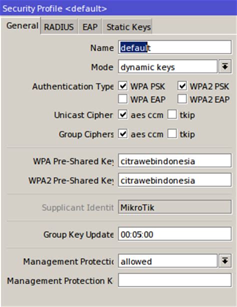 Citraweb.com : Private Pre-Shared Key pada jaringan Wireless