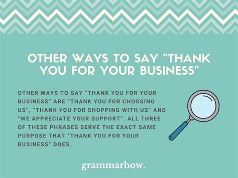 10 Other Ways to Say "Thank You for Your Business"