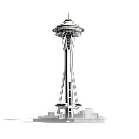 Space Needle Observation Tower In Seattle, Space, Needle, Seattle PNG ...