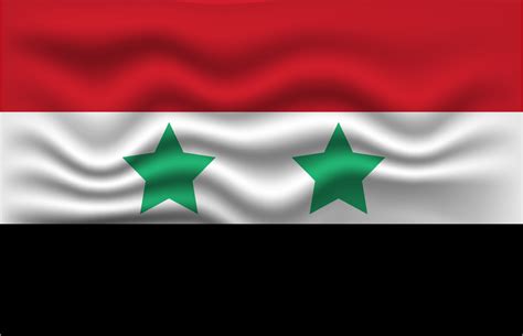 Syrian Arab Republic Flag Waving Isolated on White Background vector illustration 19997805 ...