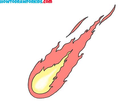 How to Draw a Fireball - Easy Drawing Tutorial For Kids