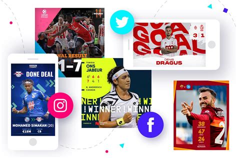 Sports social media template designs • 36 examples