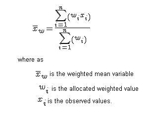 mathematical curiosity: weighted mean formula