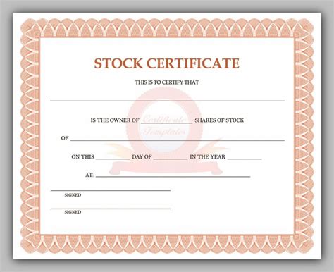 43 Free Share Certificate Template - RedlineSP