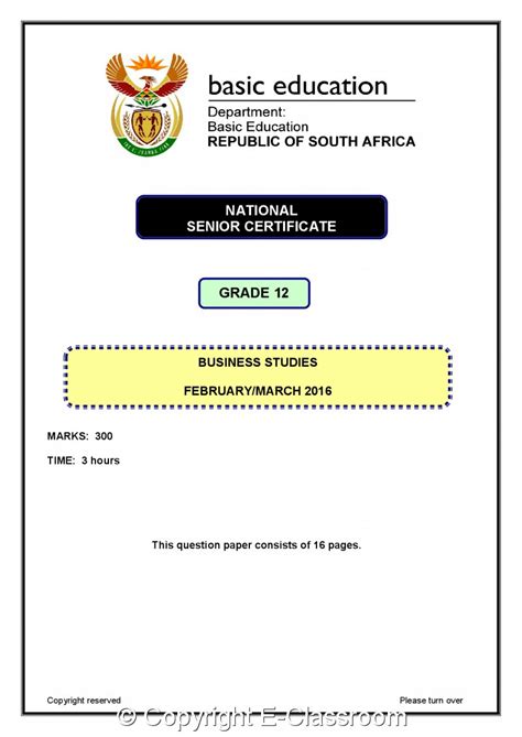 Grade 12: Business Studies - Other - Grade 12 Business Studies ...