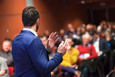 Public speaker giving talk at Business Event. | Stock image | Colourbox