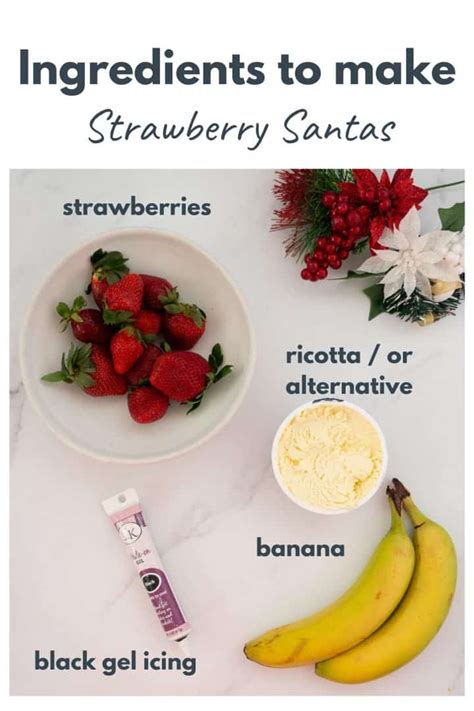 Healthy Strawberry Santas - My Kids Lick The Bowl