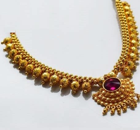 Maharashtrian Thushi Necklace Designs - Dhanalakshmi Jewellers