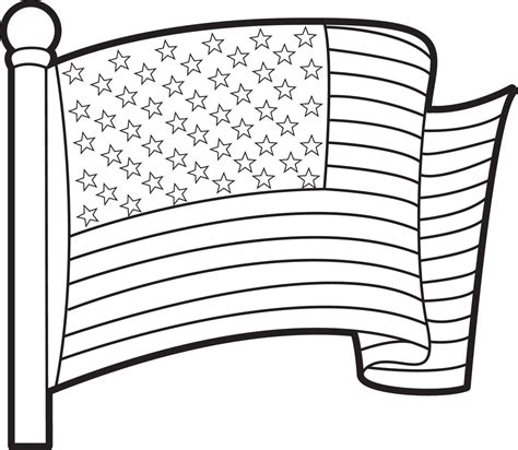 Printable American Flag Coloring Page for Kids – SupplyMe