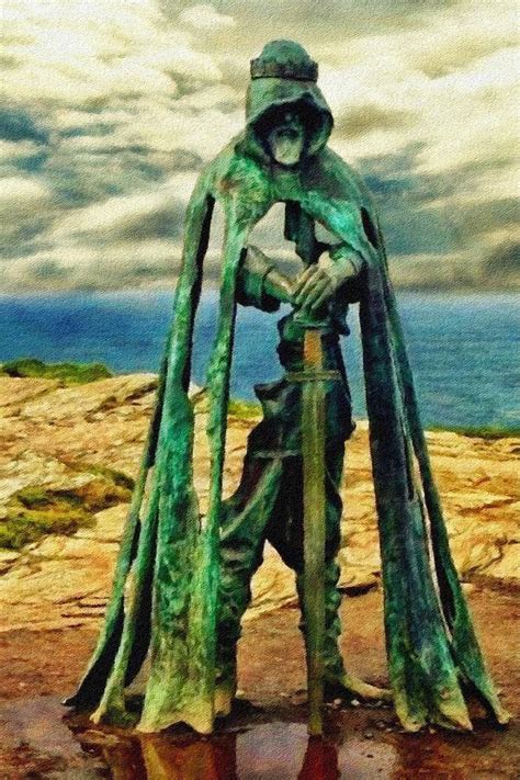 King Arthur statue, Tintagel, Cornwall, England. Digital Art by Joe ...