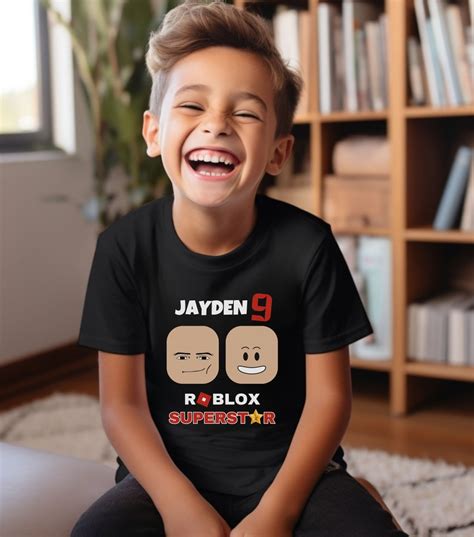 Custom Roblox Kids Birthday Shirt,roblox Shirt,gamer Shirt,roblox Lover Shirt,streamer Shirt ...