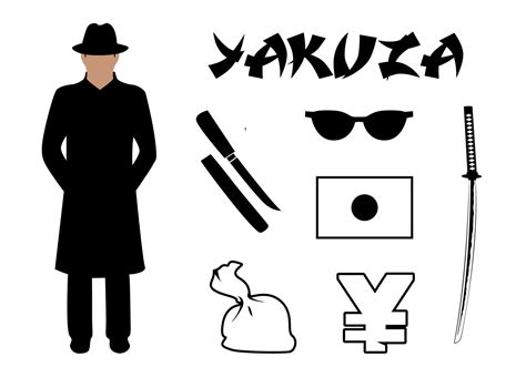 Vector Set Yakuza Symbols Associated Japan - Download Free Vector Art, Stock Graphics & Images