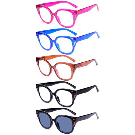 Reading Glasses Unique Design Include Sunshine Readers 5 Pack Women ...