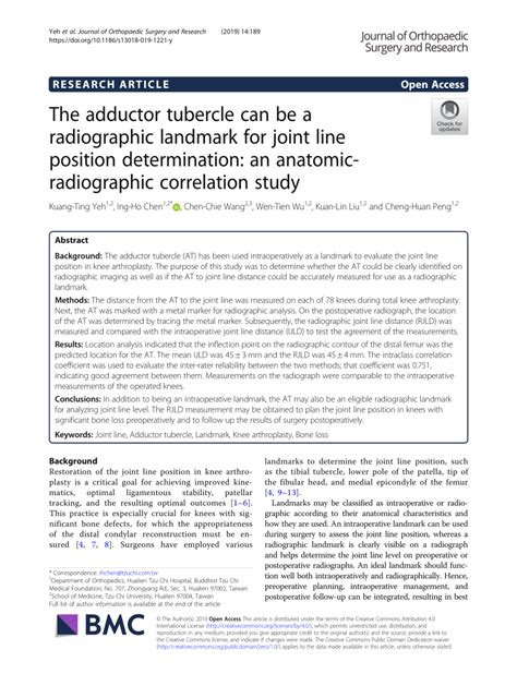 (PDF) The adductor tubercle can be a radiographic landmark for joint line position determination ...