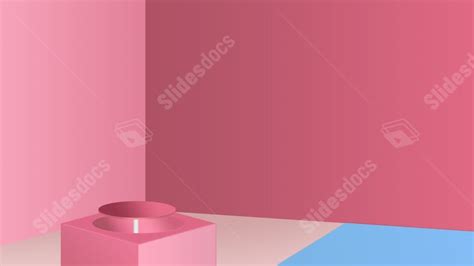 Pink Wall Showcase Room Minimalist Powerpoint Background For Free Download - Slidesdocs
