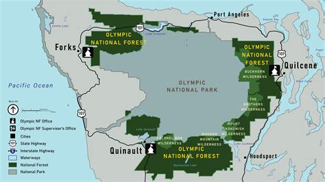 Olympic Mountain Range Map