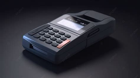 Credit Card Terminal Machine In 3d Render Background, Card Reader, Cash Machine, Payment ...