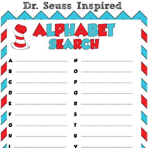 Dr. Seuss Inspired Alphabet Search Game