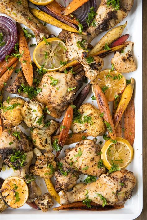 Easy Sheet Pan Sumac Chicken with Roasted Vegetables - The Forked Spoon