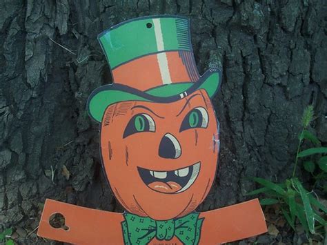 Vintage Pumpkin with Top Hat | Vintage Halloween decoration | Flickr