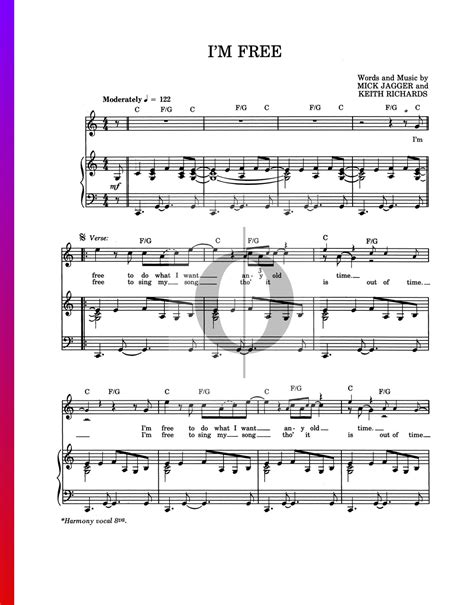 I'm Free (The Rolling Stones) Piano Sheet Music - OKTAV