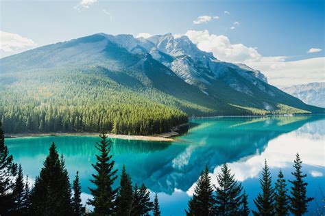 Crystal blue Lake Minnewanka in Banff, Alberta. [oc] (6000x4000) : r ...