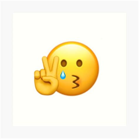 "Peace sign duck face emoji" Art Print by erinsdrawings | Redbubble