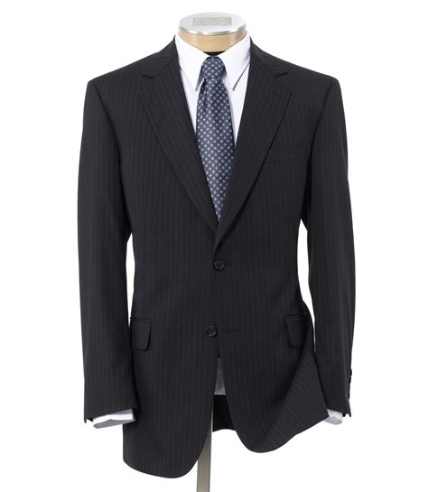 Jos A Bank Men's Factory Store Classic 2 Button Stripe Suit