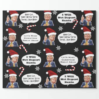 Funny Trump Christmas Wrapping Paper | Zazzle