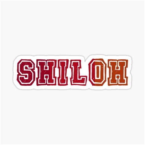 "SHILOH" Sticker for Sale by ruviogevio | Redbubble