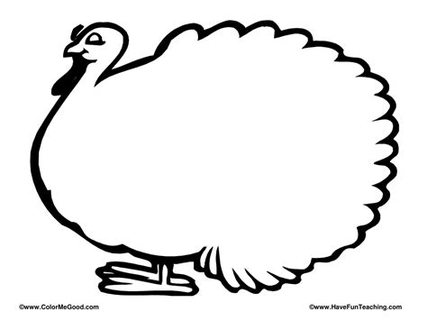 Thanksgiving Turkey Outline Writing Paper - Have Fun Teaching