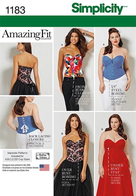 Misses' and Plus Size Corsets | Corset sewing pattern, Corset pattern, Plus size corset