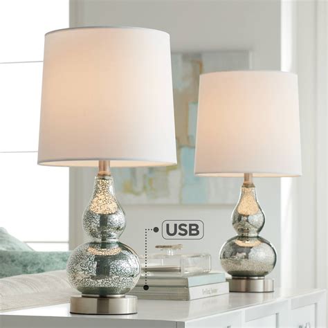 Buy 360 Lighting Castine Modern Accent Table Lamps Set of 2 22" High ...