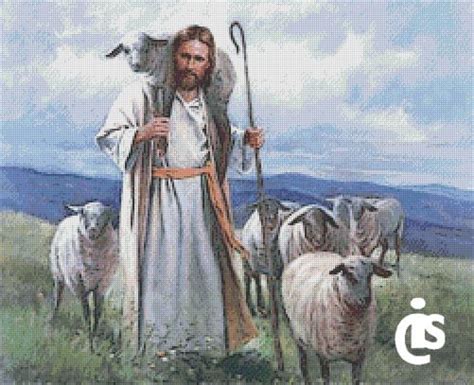 Thomas Subandriyo Cross Stitch: a2246 jesus a good shepherd | Cross ...