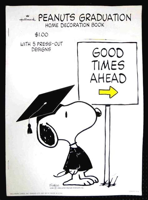 Snoopy Graduation Press Out Book from Hallmark | Snoopy wallpaper ...