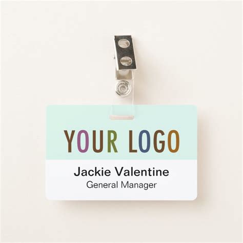 Custom Hard Plastic Name Badge with Metal Clip | Zazzle