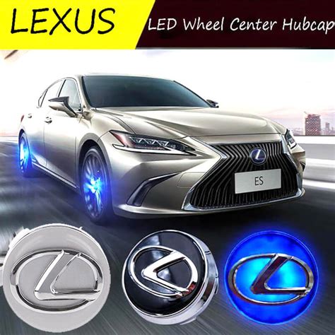 Lexus LED Floating Car Wheel Hub Caps Plug and Play Waterproof Wheel Center Hubcap Badge -62MM ...