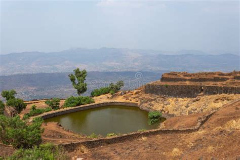 Full View of Padmavati Lake from the Top,Rajgad Fort, Pune, Maharashtra Stock Image - Image of ...