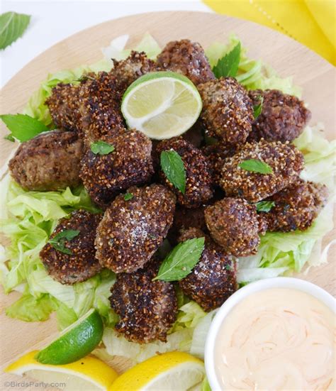 Party Food | Brazilian Kibbe Croquettes Appetizer Recipe - Party Ideas | Party Printables Blog