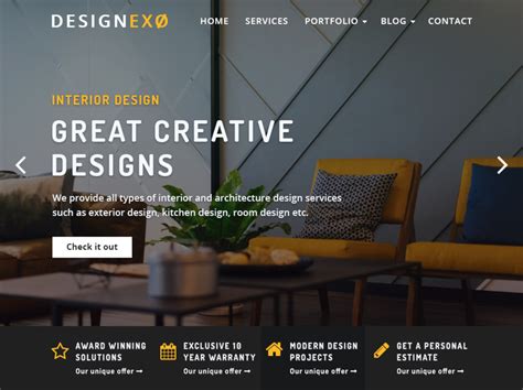 WordPress Interior Design Themes 2024 (Free & Premium) — Gutenix