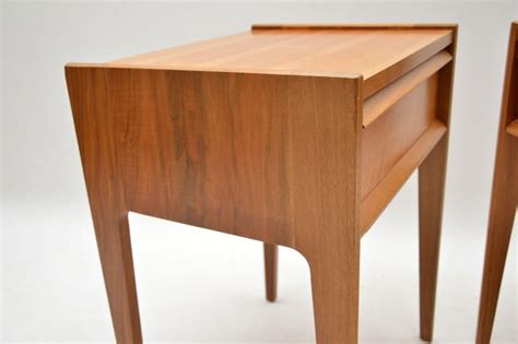 Pair of 1960s Vintage Walnut Bedside Tables by Younger at 1stDibs