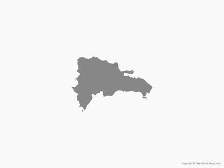 Printable Vector Map of the Dominican Republic - Single Color | Free Vector Maps