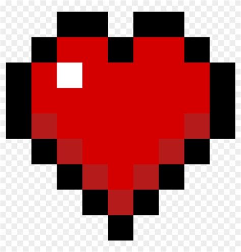 Heart - Minecraft - Transparent Pixel Heart, HD Png Download - 1080x1200(#697698) - PngFind