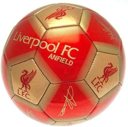 Amazon.com: Liverpool FC Signature Soccer Ball (Size 5) (Red/Gold ...