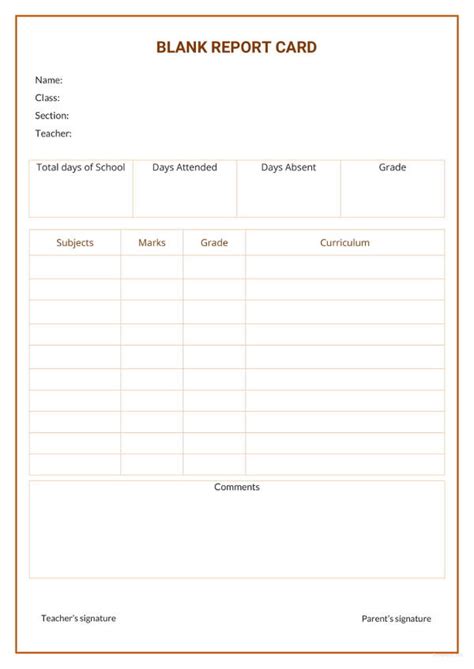 17+ Report Card Template - 6 Free Word, Excel PDF Documents Download | Free & Premium Templates