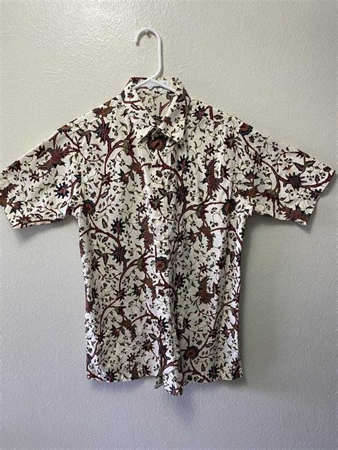 Japanese Brand Indonesian batik Keri’s shirt - Gem